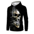 Halloween costumes Hoodies Casual Scary Halloween 2019 Slim Fit Hooded Sweatshirt Skull Smoker - menochic